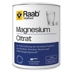 Raab Vitalfood Magnesiumcitrat Pulver, 200 g- Magnesium