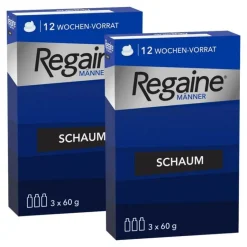 Regaine Männer Schaum 5%, 2x3x60 ml- Mittel Gegen Haarausfall