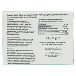 C.P.S Pharma Melatonin Tabletten-Relax bei Nacht Schlaf und biologische Uhr Kapseln, 60 St