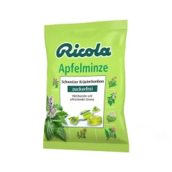 Ricola Zuckerfreie Bonbons-ohne Zucker Apfelminze Bonbons, 75 g