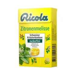 Ricola Ernährung|Zuckerfreie Bonbons-ohne Zucker Box Zitronenmelisse, 50 g
