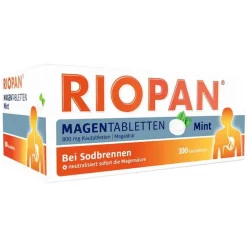 Riopan Sodbrennen Medikamente-Magen Tabletten Mint 800 mg Kautabletten, 100 St