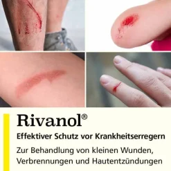 Rivanol Mundspüllösung|Wund- & Heilsalbe-1,0 g Pulver, 10 St