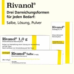 Rivanol Mundspüllösung|Wund- & Heilsalbe-1,0 g Pulver, 20 St