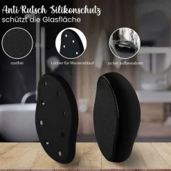 Robbx Nano-Glas Hornhautentferner schwarz, 1 St- Hornhaut