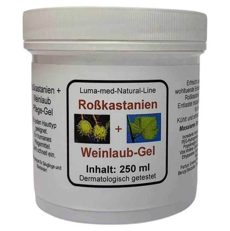 Gele & Puder-Rosskastanien Weinlaub Pflege Gel, 250 ml