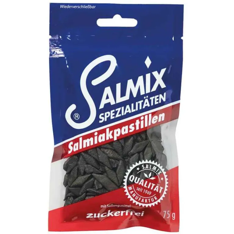 Salmix Salmiakpastillen zuckerfrei, 75 g- Lakritz