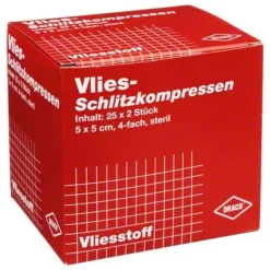 Schlitzkompressen Vlies 5x5c, 25X2 St^Draco Clearance