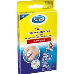 Scholl 2in1 Hühneraugen Set, 1 P- Hühneraugenpflaster