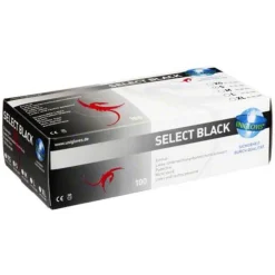 Unigloves Select Einmal Latex Handschuhe Größe S black, 100 St- Latexhandschuhe