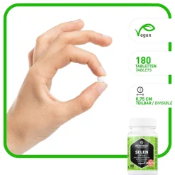 Selen 200 µg hochdosiert vegan Tabletten, 180 St^Vitamaze New