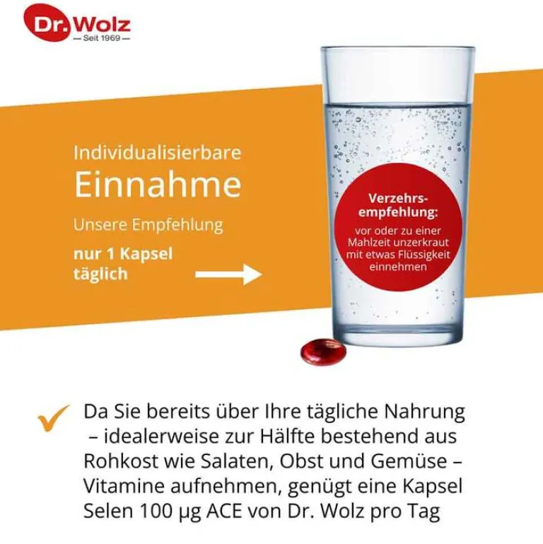 Dr. Wolz Selen-Selen ACE 100 µg 180 Tage Kapseln, 180 St