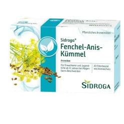 Sidroga Fenchel Anis Kümmel Tee Filterbeutel, 20X2.0 g- Magentee|Medikamente Gegen Blähungen