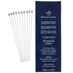 Rösch & Handel SILBERNITRAT-KALIUMNITRAT ÄTZSTÄBCHEN 115 mm elastisch, 10 St- Warzenstift