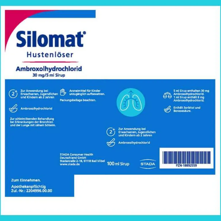 Silomat Hustenlöser-Hustenlöser Ambroxolhydrochlorid 30mg / 5ml, 100 ml