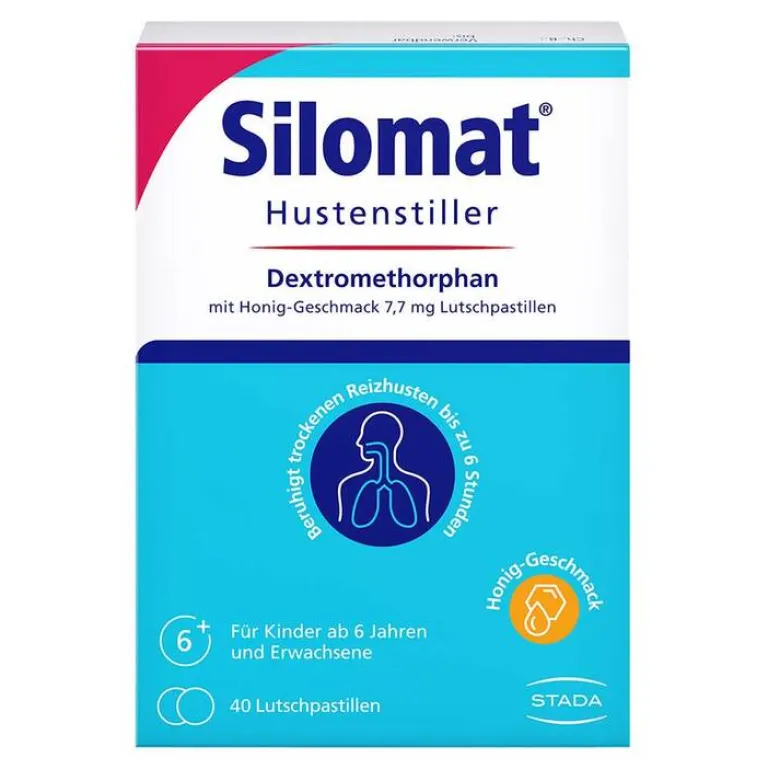 Silomat Hustenstiller-Hustenstiller Dextromethorphan mit Honig-Geschmack, 40 St
