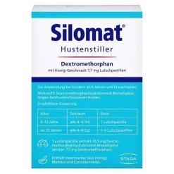 Silomat Hustenstiller-Hustenstiller Dextromethorphan mit Honig-Geschmack, 40 St