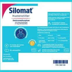 Silomat Hustenstiller-Hustenstiller Dextromethorphan mit Honig-Geschmack, 40 St