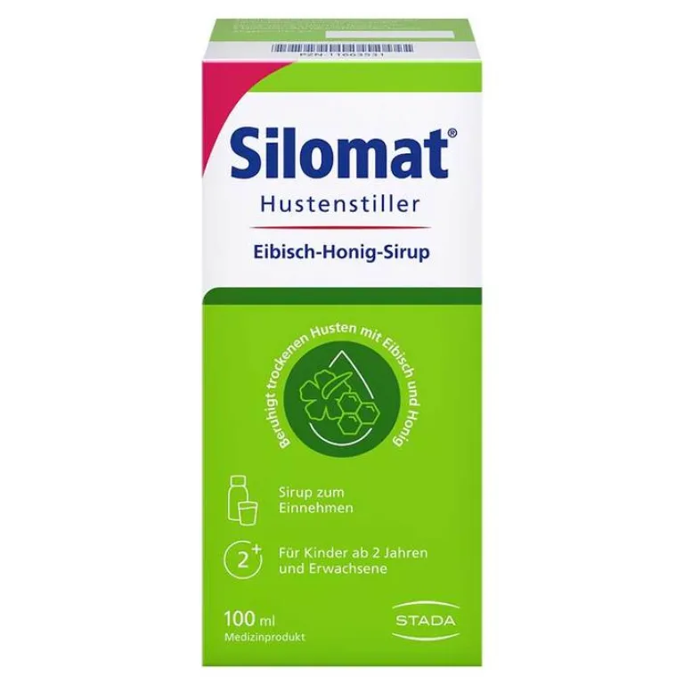 Silomat Hustenstiller Eibisch-Honig-Sirup, 100 ml- Hustenstiller