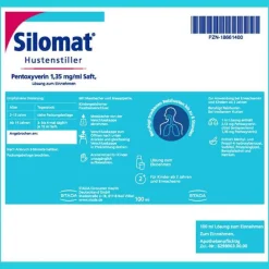 Silomat Hustenstiller Pentoxyverin 1,35 mg / ml Saft, 100 ml-Kinder Hustenstiller Kinder|Hustenstiller