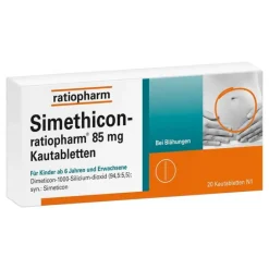 Ratiopharm Medikamente Gegen Blähungen-Simethicon 85 mg Kautabletten, 20 St