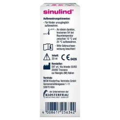 Sinulind Meerwasser Nasenspray-Meerwasser Nasenspray + Aloe Vera, 20 ml