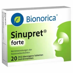 Sinupret Schnupfen & Nasennebenhöhlen-forte überzogene Tabletten, 20 St