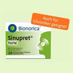 Sinupret Schnupfen & Nasennebenhöhlen-forte überzogene Tabletten, 20 St