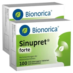 Suinupret Schnupfen & Nasennebenhöhlen-Sinupret forte überzogene Tabletten, 2x100 St