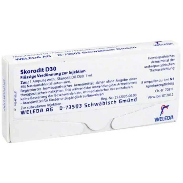 Weleda Herz, Kreislauf & Venen-Skorodit D 30 Ampullen, 8X1 ml
