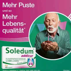 Soledum Schnupfen & Nasennebenhöhlen|Hustenlöser-addicur 200 mg magensaftresistent Weichkapseln, 100 St