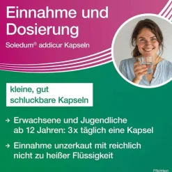 Soledum Schnupfen & Nasennebenhöhlen|Hustenlöser-addicur 200 mg magensaftresistent Weichkapseln, 100 St