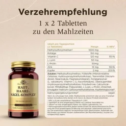 Haut Haare Nägel Komplex Tabletten, 60 St^Solgar Discount