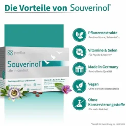 Pagellus Hirnleistung & Nerven-Souverinol Innere Ruhe pflanzliche Balance Kapseln, 60 St