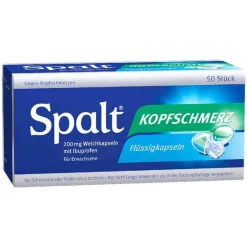 Spalt Zahnschmerztabletten|Regelschmerzen Tabletten-® KOPFSCHMERZ Weichkapseln, 50 St