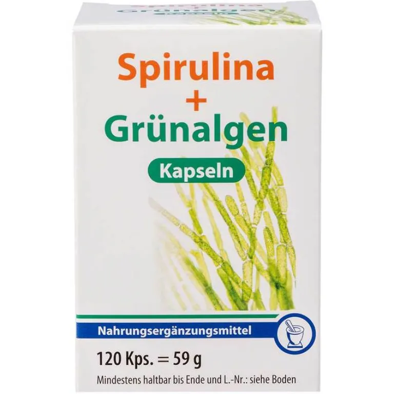 Canea-Pharma Spirulina-Spirulina + Grünalgen Kapseln, 120 St