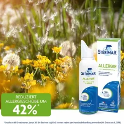 Sterimar Nasenspray Allergie|Meerwasser Nasenspray-Allergie 2 in 1 Nasenspray & Spülung, 100 ml