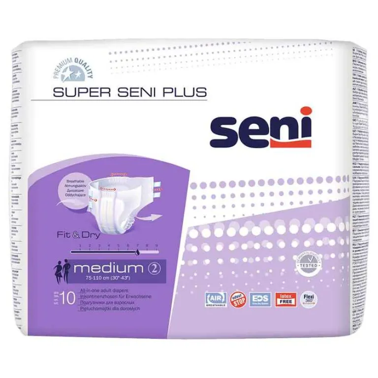 Seni SUPER PLUS M Windeln für die Nacht für Erwachsene, 10 St- Windeln & Pants