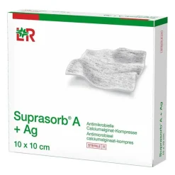 A + Ag Antimik.Cal.Alginat Kompresse 10x10 cm, 10 St^Suprasorb Clearance