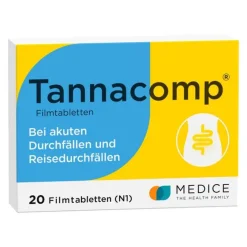 Tannacomp ® Filmtabletten bei akutem Durchfall , 20 St-Kinder Mittel Gegen Durchfall & Erbrechen|Verdauung