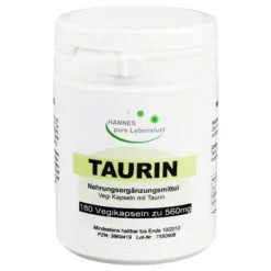 Hannes pure Lebenslust Taurin Vegi Kapseln, 180 St- Taurin|Aminosäuren
