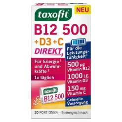 Taxofit Multivitamine-Energie B12 500 + D3 + C Direkt Granulat, 20 St