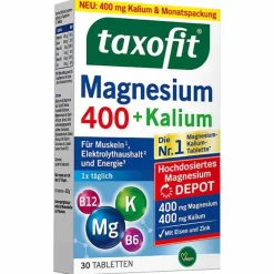 Taxofit Magnesium-Magnesium 400 + Kalium Depot Tabletten, 30 St