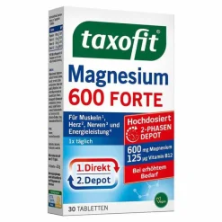 Magnesium 600 Forte Depot Tabletten, 30 St^Taxofit Hot