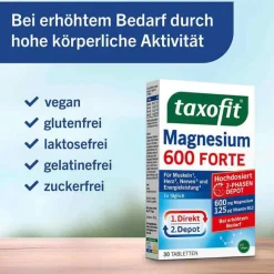 Magnesium 600 Forte Depot Tabletten, 30 St^Taxofit Hot
