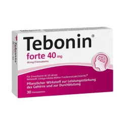 Tebonin Ginkgo|Durchblutungs Tabletten-® forte 40 mg Filmtabletten, 30 St