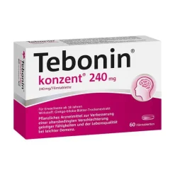 Tebonin konzent 240 mg Filmtabletten, 60 St- Ginkgo|Durchblutungs Tabletten