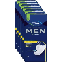 Tena Ein- & Vorlagen-® MEN ACTIVE FIT Level 2 Einlagen bei Inkontinenz, 6X20 St