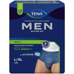 Tena ® MEN ACTIVE FIT Plus Pants blau L/XL bei Inkontinenz, 10 St- Windeln & Pants