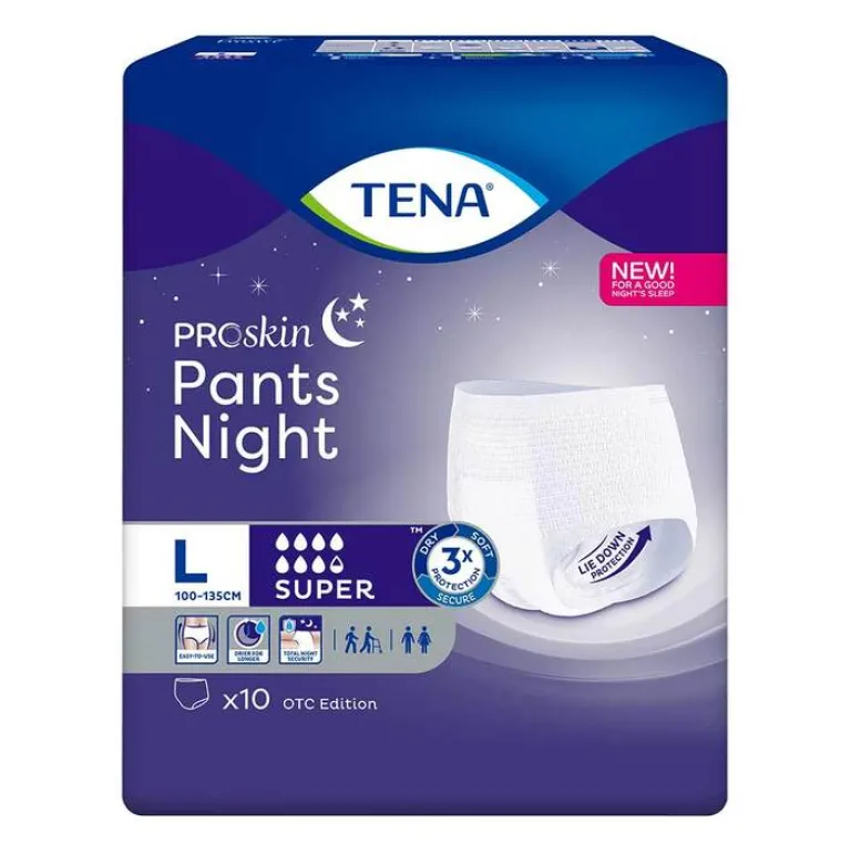Tena Pants night super L bei Inkontinenz, 4X10 St- Windeln & Pants